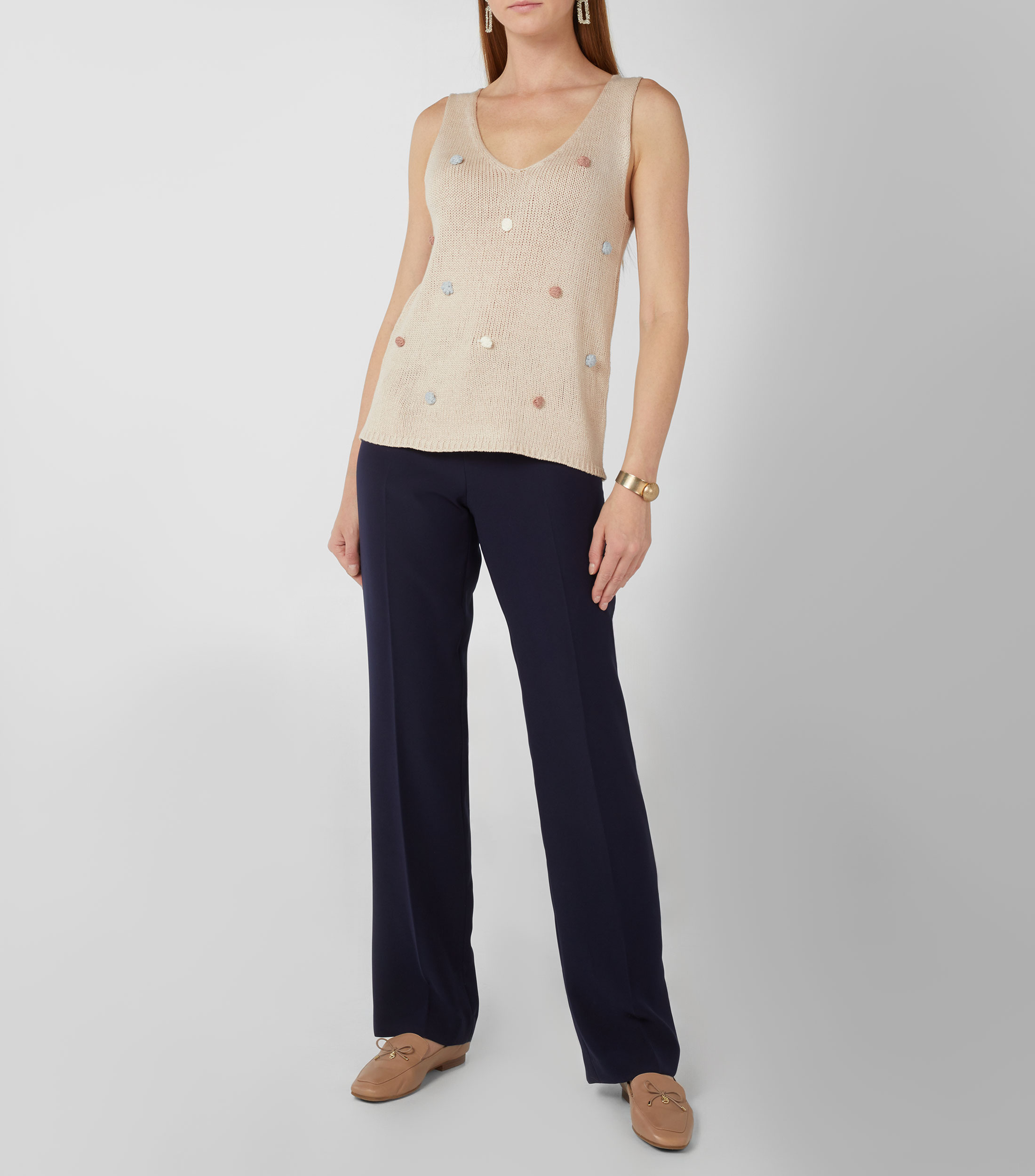 Pantalón recto liso Mujer